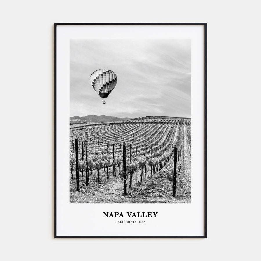 Napa Valley Portrait B&W Poster