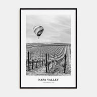 Napa Valley Portrait B&W Poster