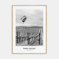 Napa Valley Portrait B&W Poster