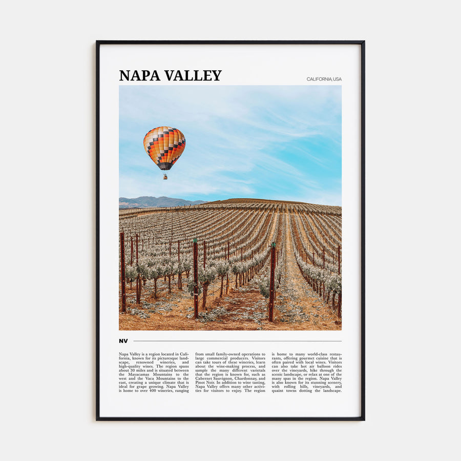 Napa Valley Travel Color Poster
