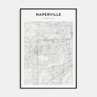 Naperville Map Portrait Poster