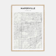 Naperville Map Portrait Poster