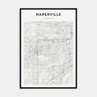 Naperville Map Portrait Poster
