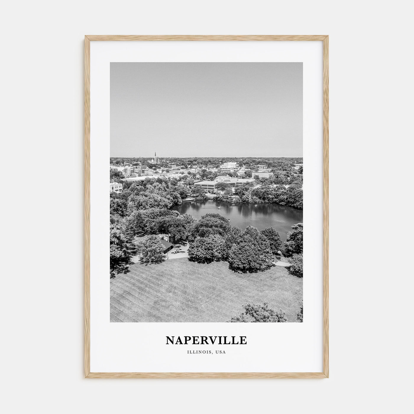 Naperville Portrait B&W Poster