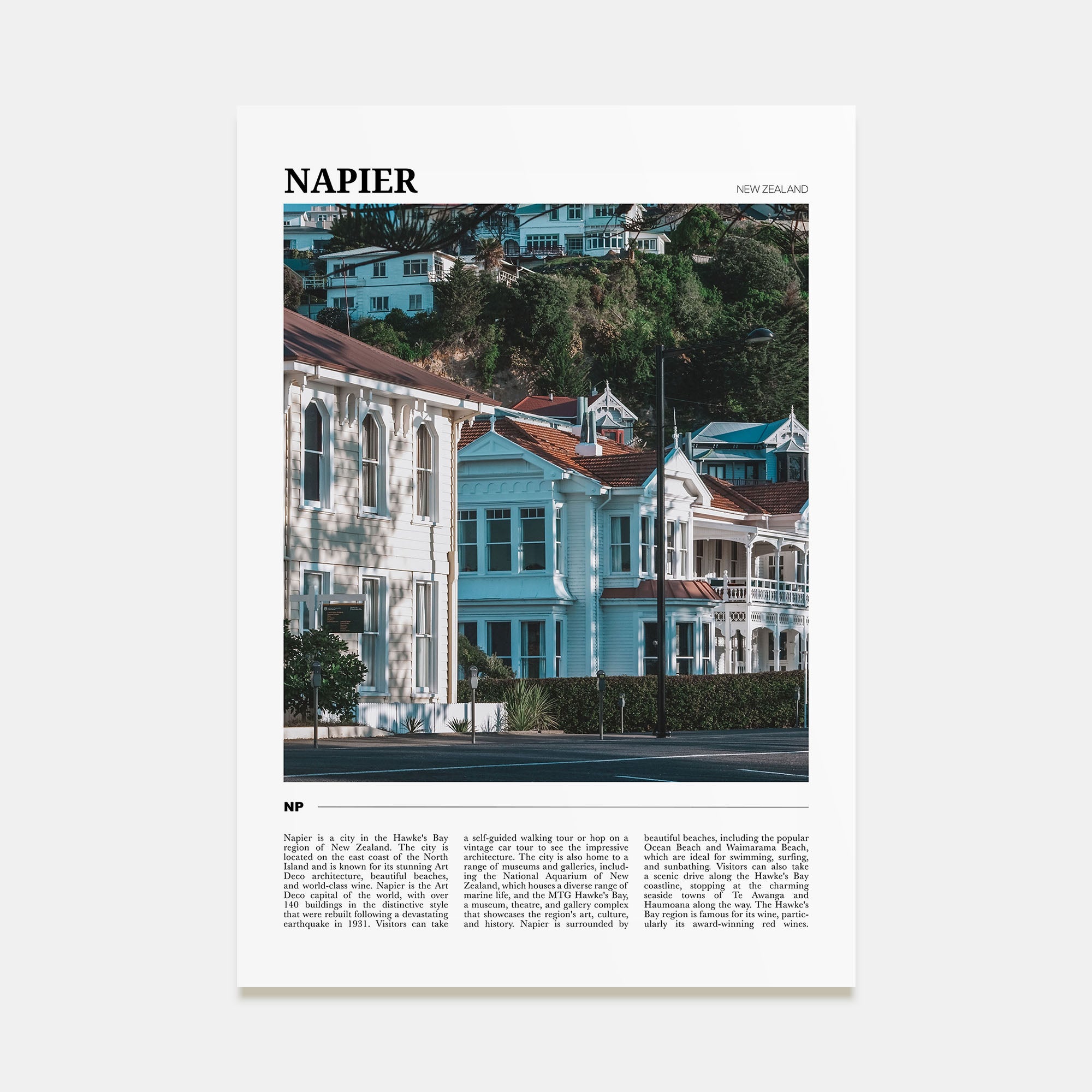 Napier Travel Color Poster