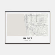 Naples, Florida Map Landscape Poster