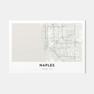 Naples, Florida Map Landscape Poster