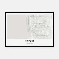 Naples, Florida Map Landscape Poster