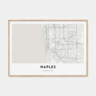 Naples, Florida Map Landscape Poster