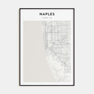 Naples, Florida Map Portrait Poster