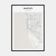 Naples, Florida Map Portrait Poster