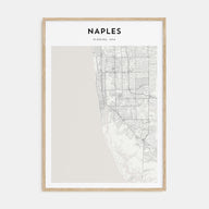 Naples, Florida Map Portrait Poster