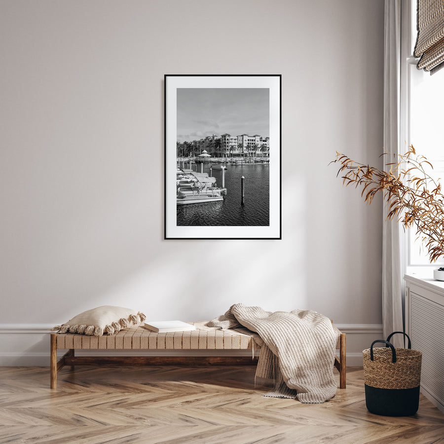 Naples, Florida Photo B&W Poster