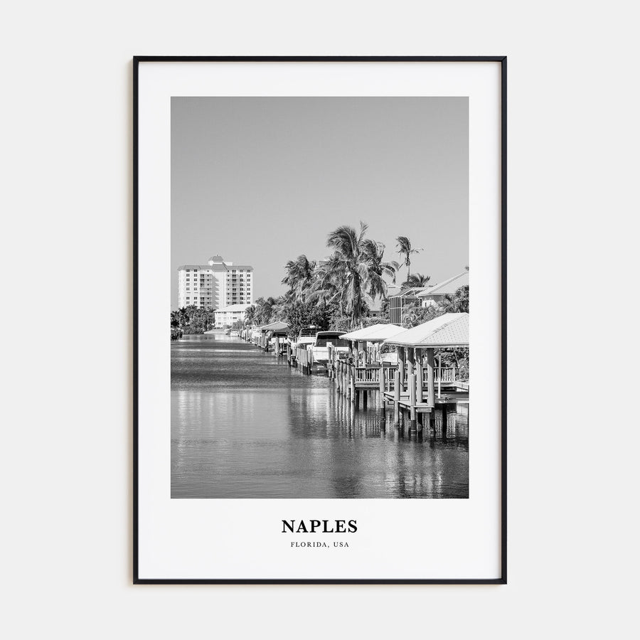 Naples, Florida Portrait B&W Poster