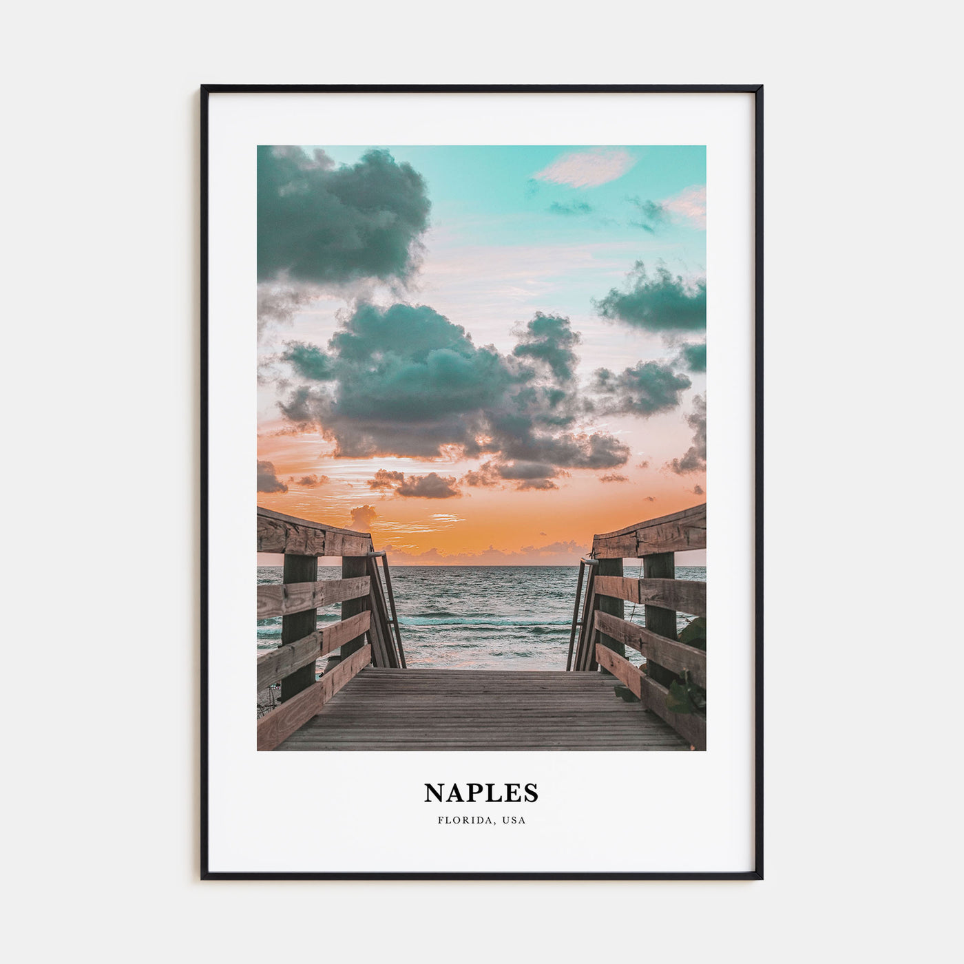 Naples, Florida Portrait Color No 1 Poster