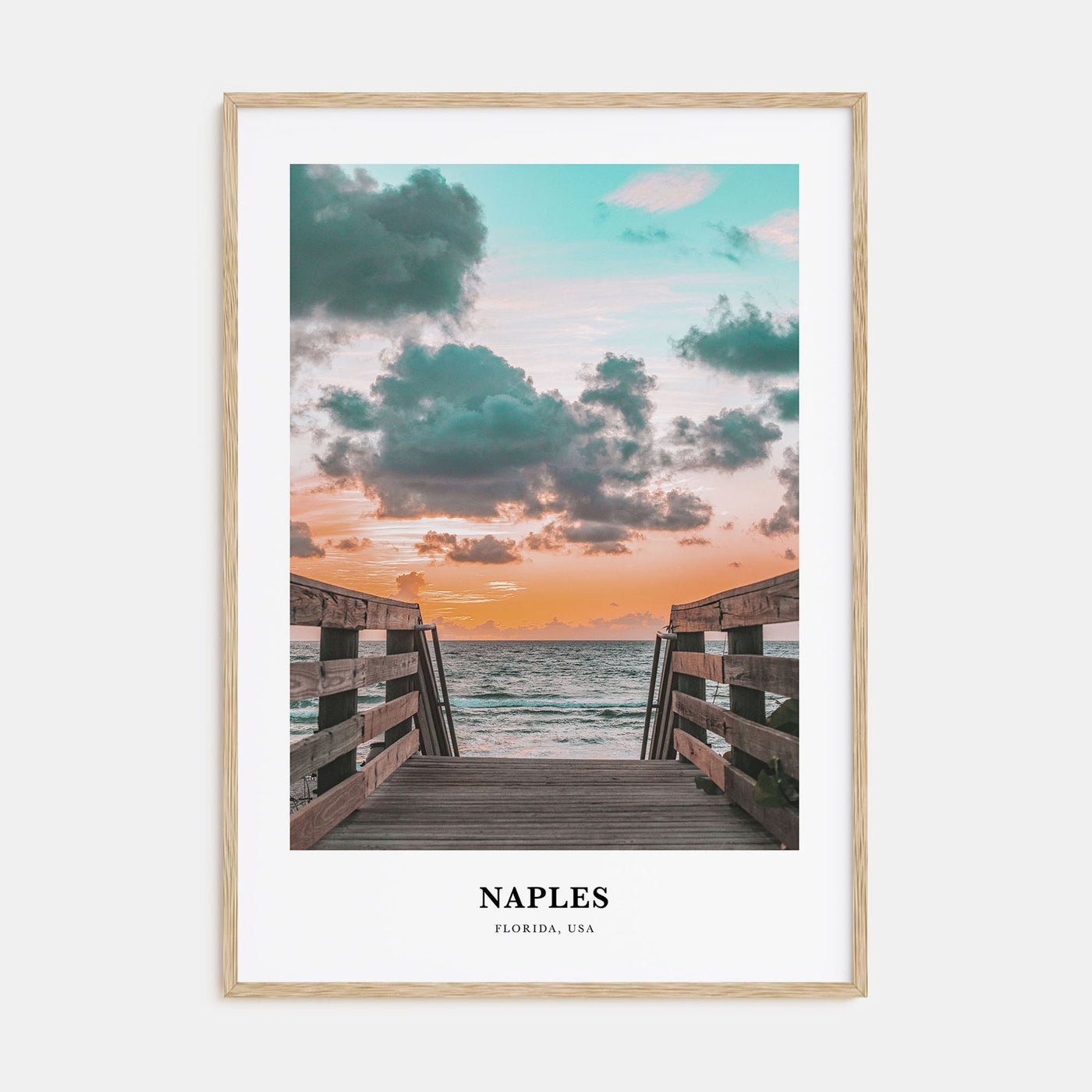 Naples, Florida Portrait Color No 1 Poster