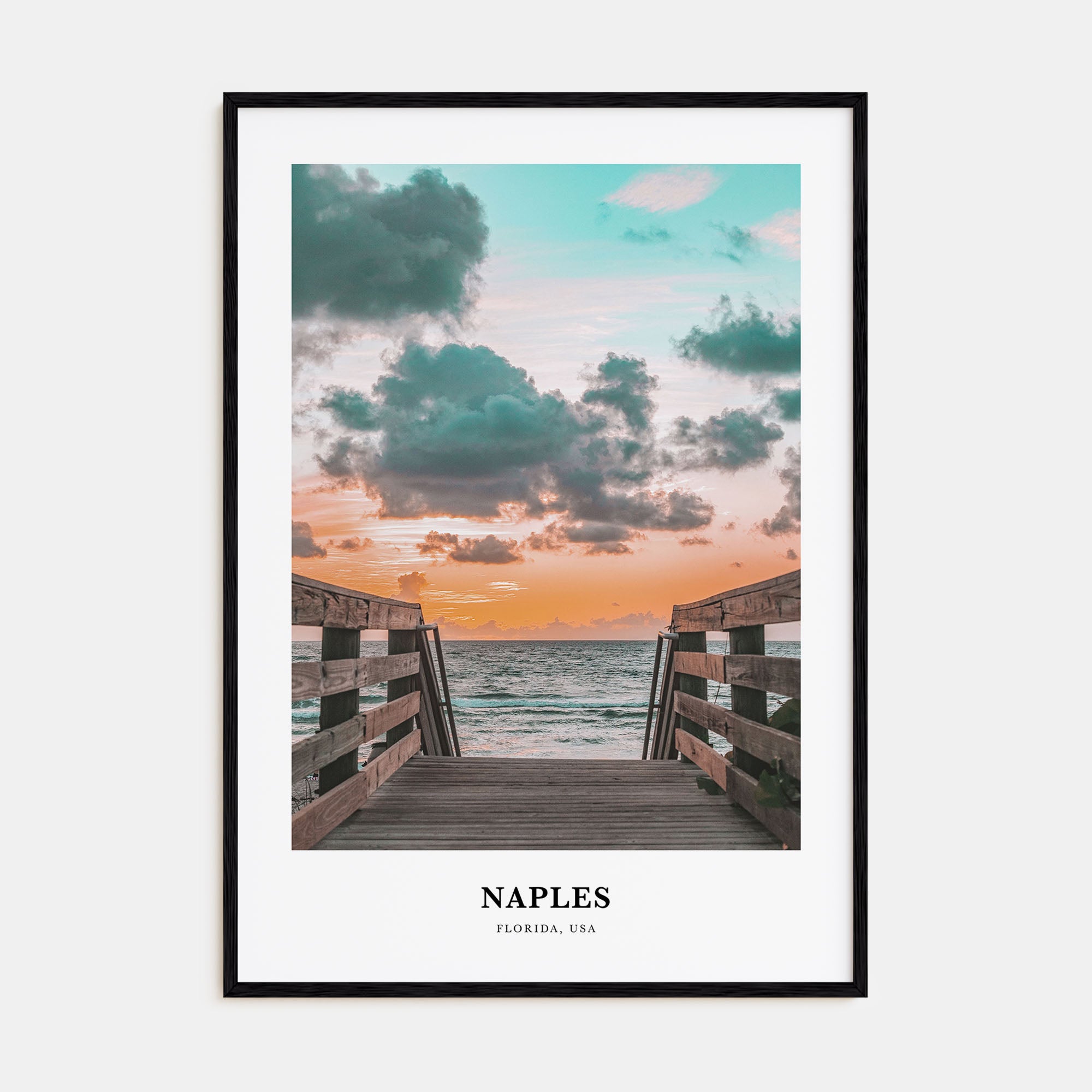 Naples, Florida Portrait Color No 1 Poster