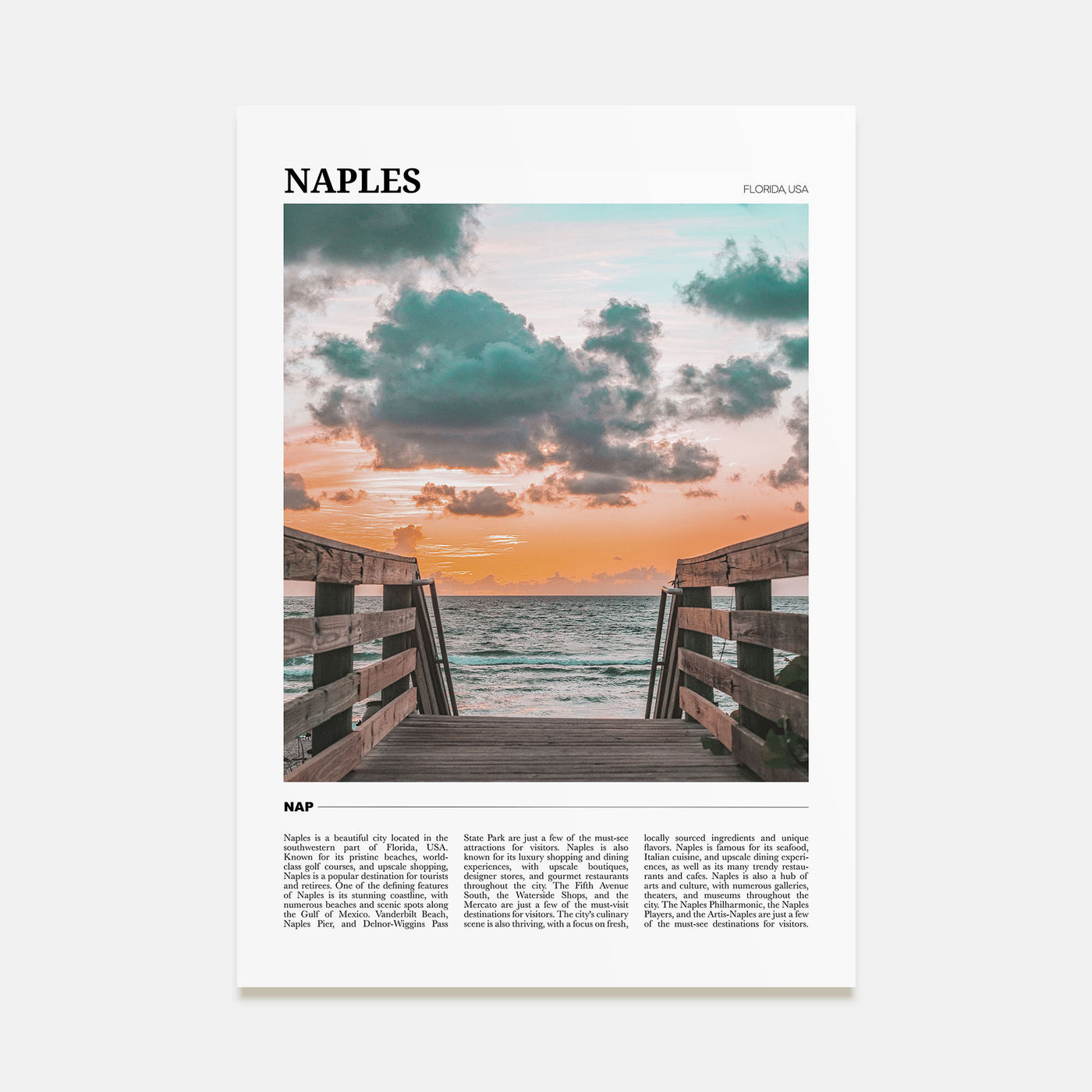 Naples, Florida Travel Color No 1 Poster