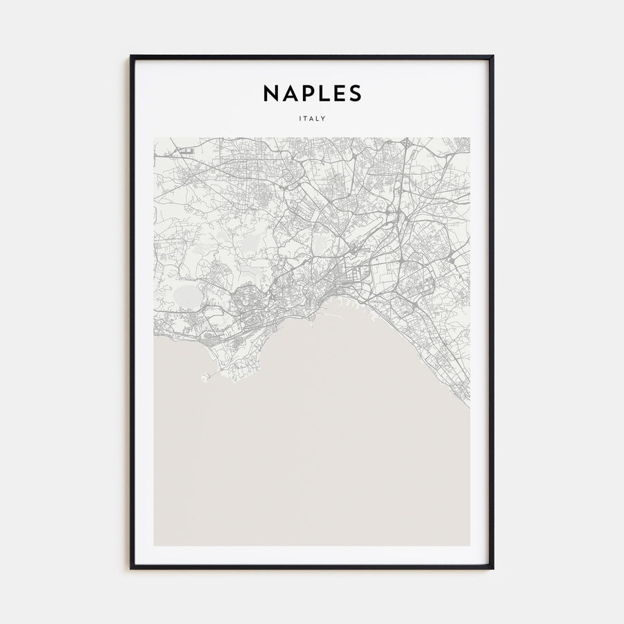 Naples, Italy Map Portrait Poster