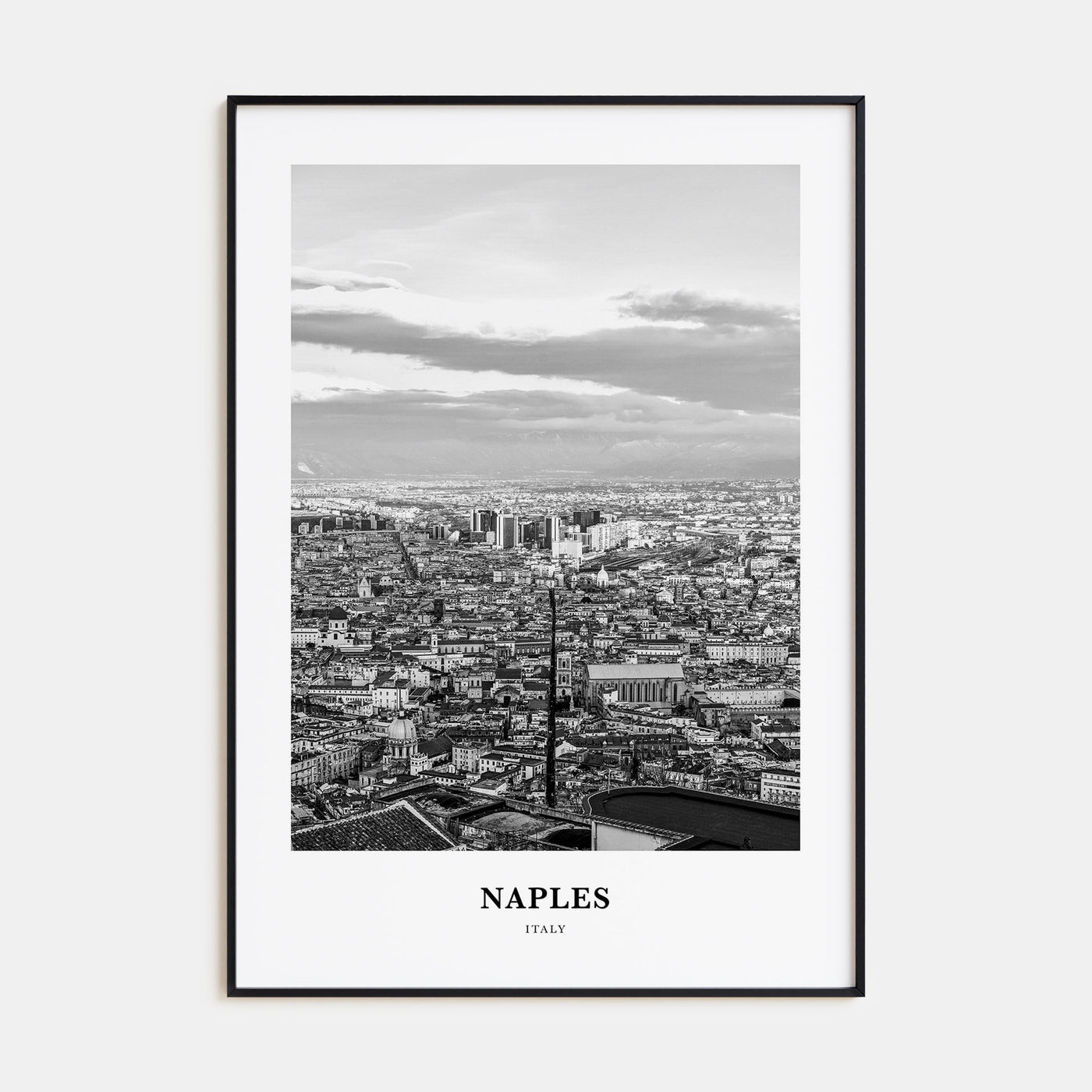 Naples, Italy Portrait B&W No 2 Poster