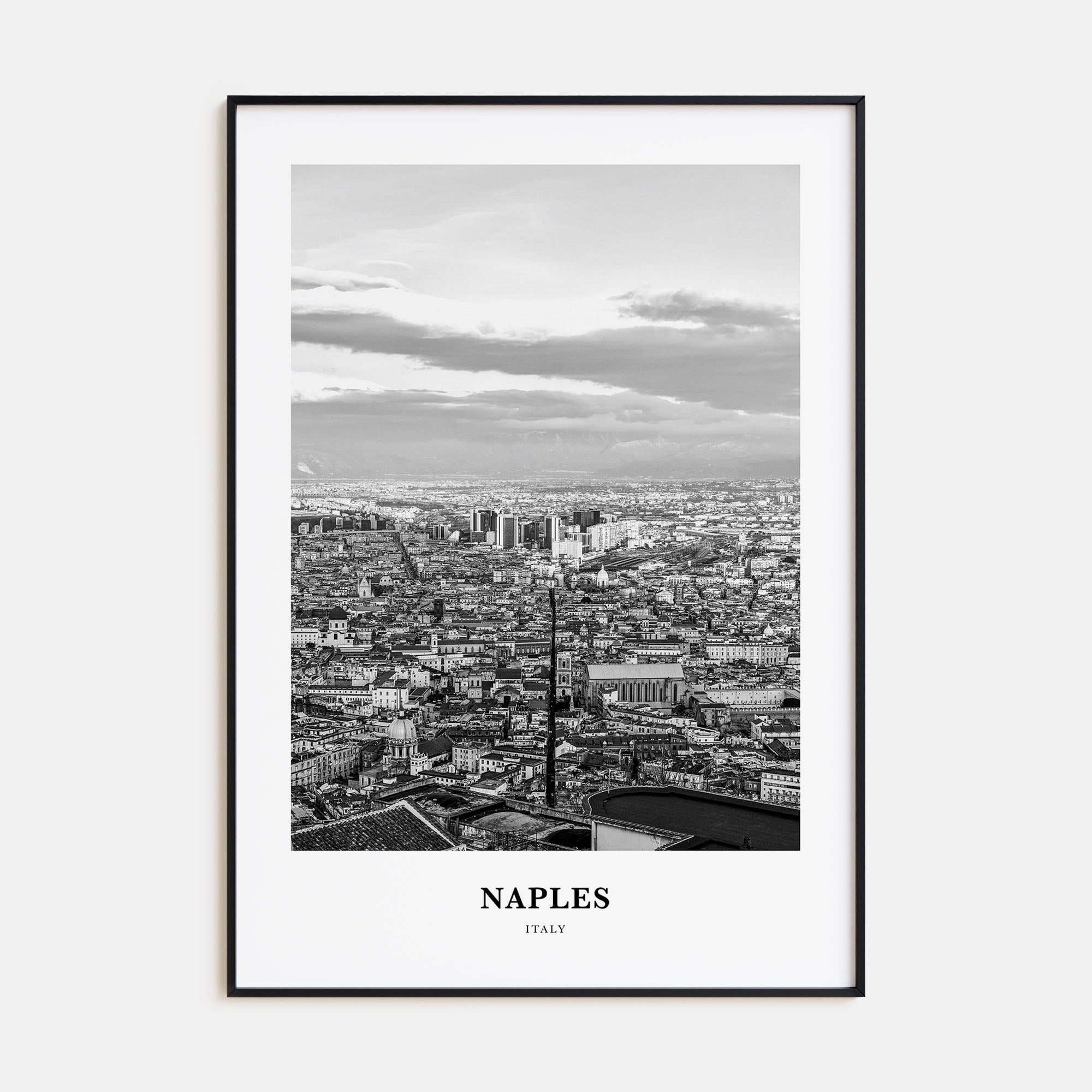 Naples, Italy Portrait B&W No 2 Poster