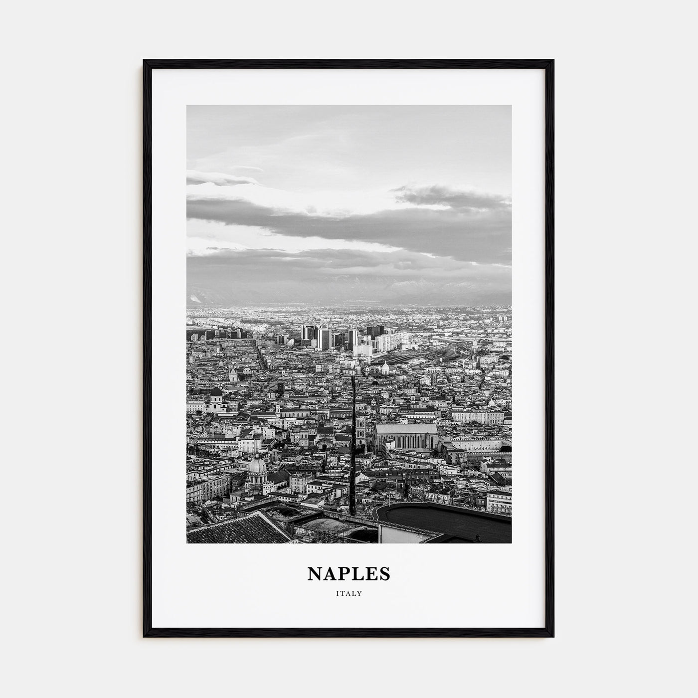 Naples, Italy Portrait B&W No 2 Poster
