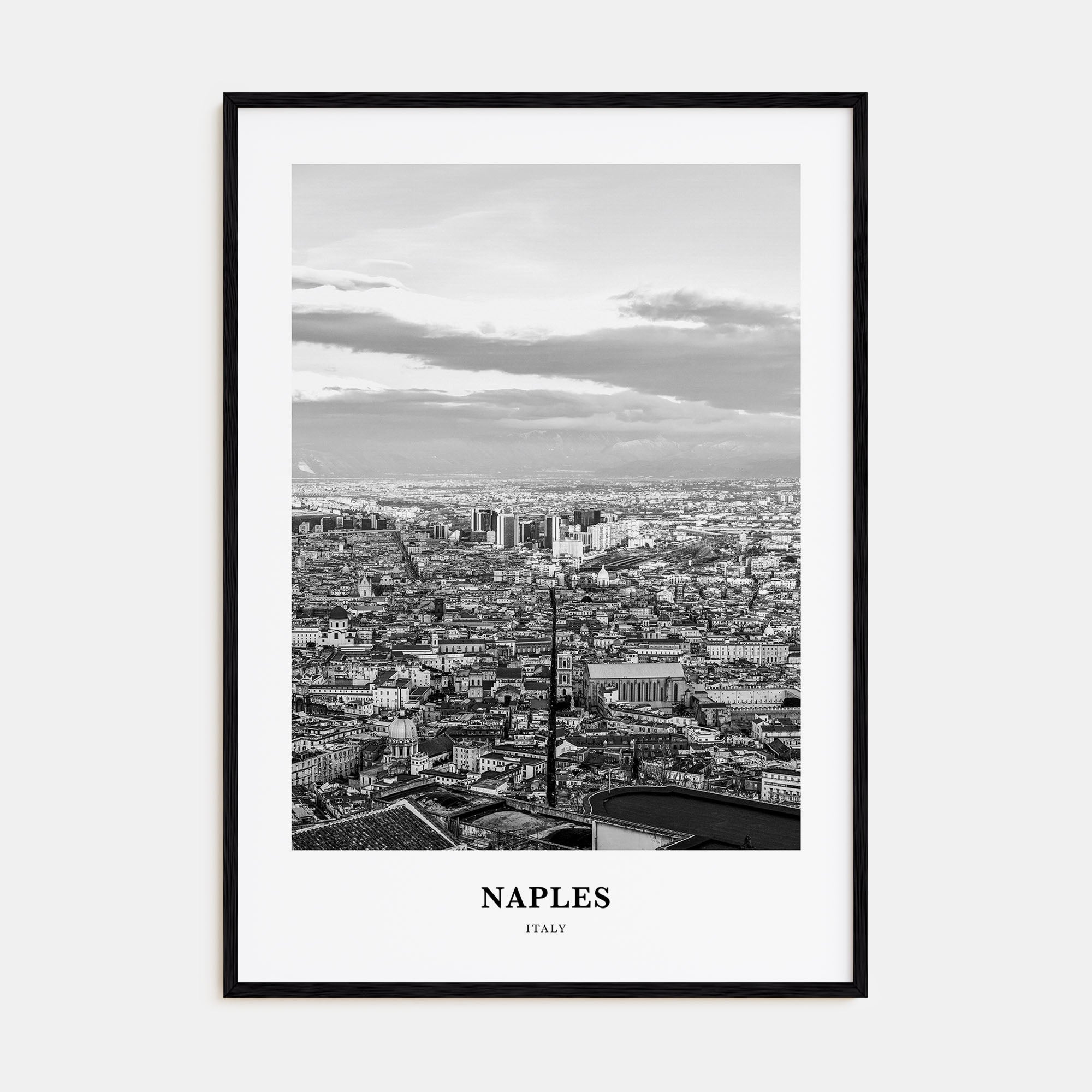 Naples, Italy Portrait B&W No 2 Poster