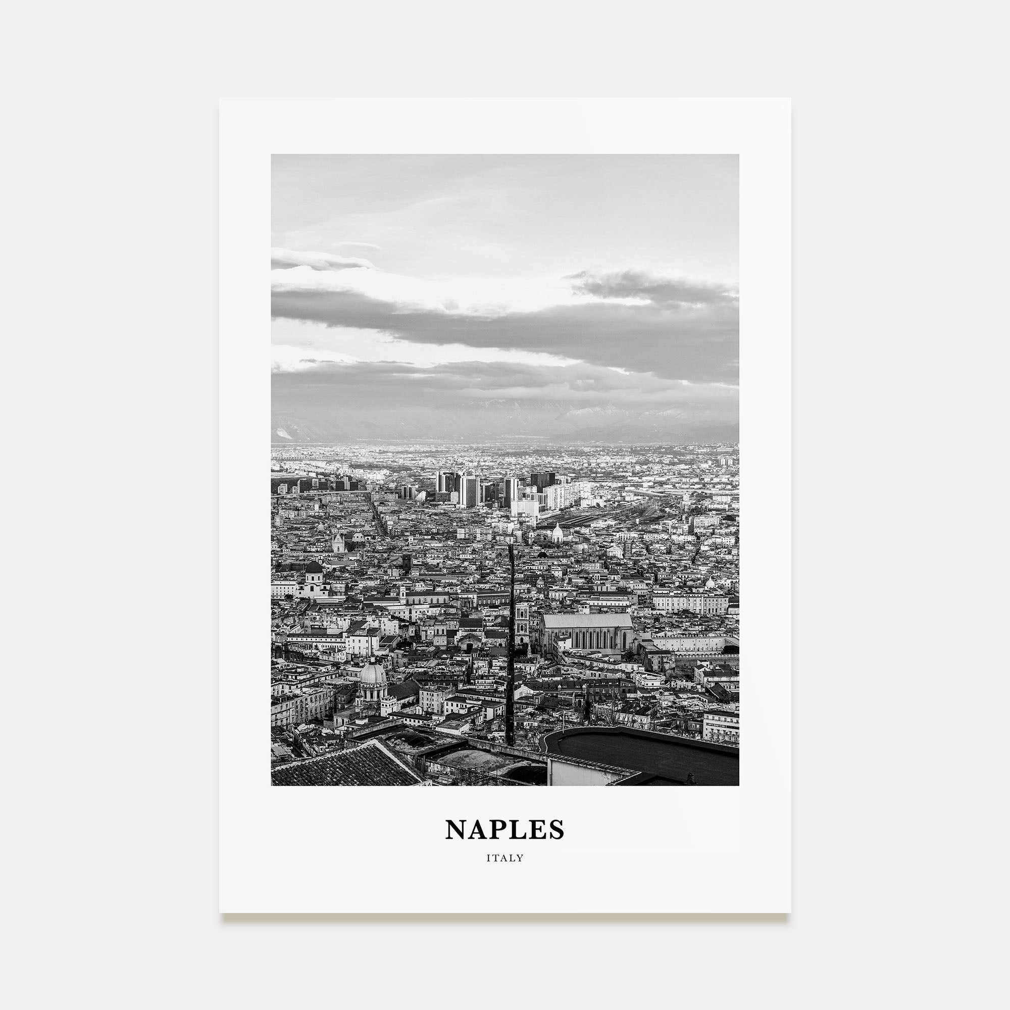 Naples, Italy Portrait B&W No 2 Poster