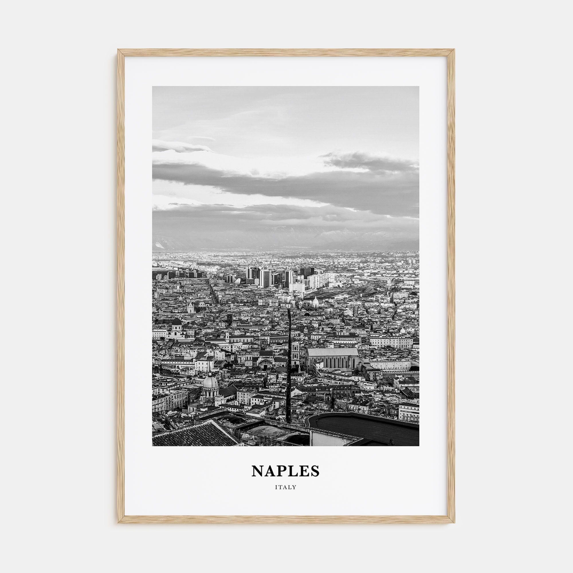 Naples, Italy Portrait B&W No 2 Poster