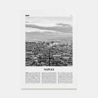 Naples, Italy Travel B&W No 2 Poster