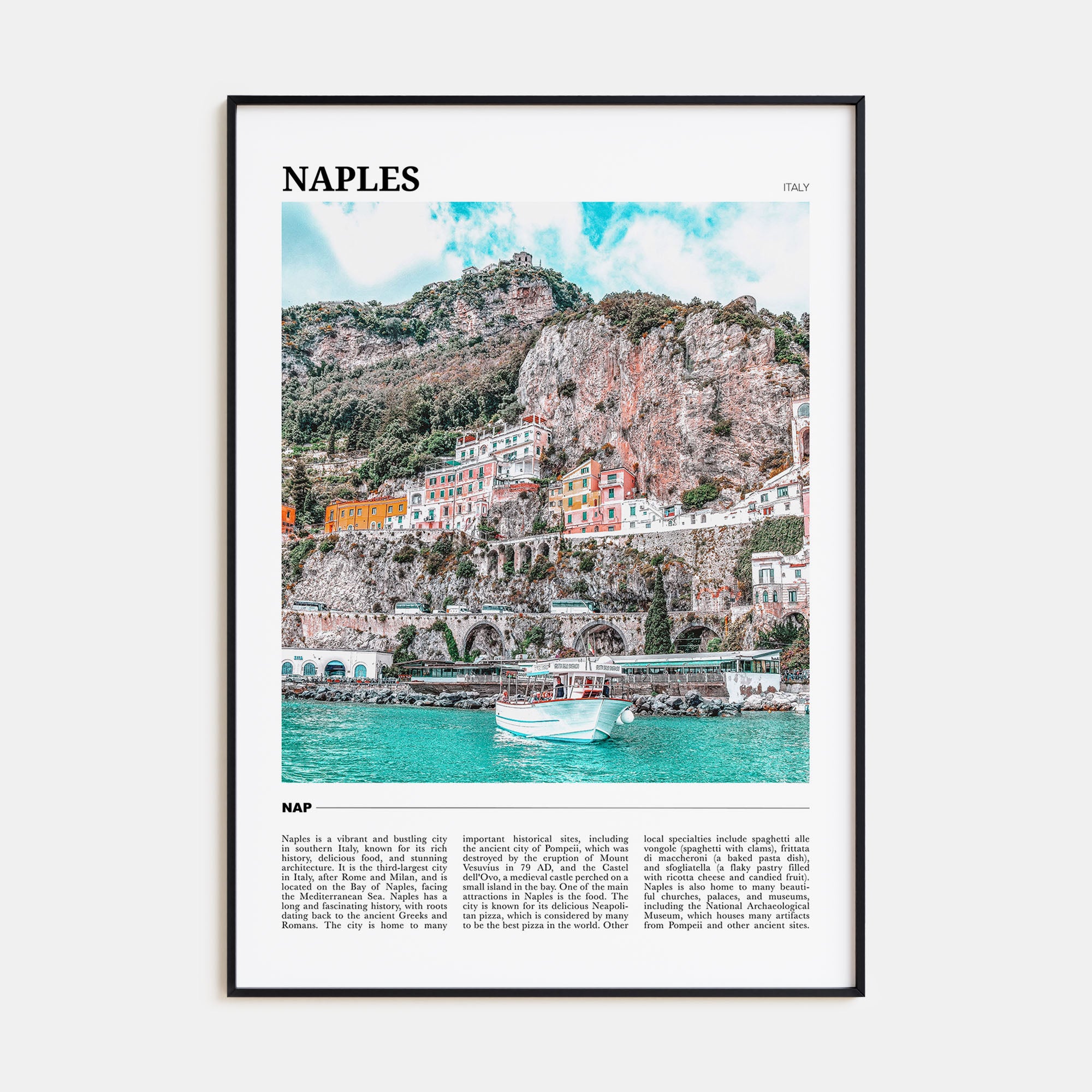 Naples, Italy Travel Color No 1 Poster
