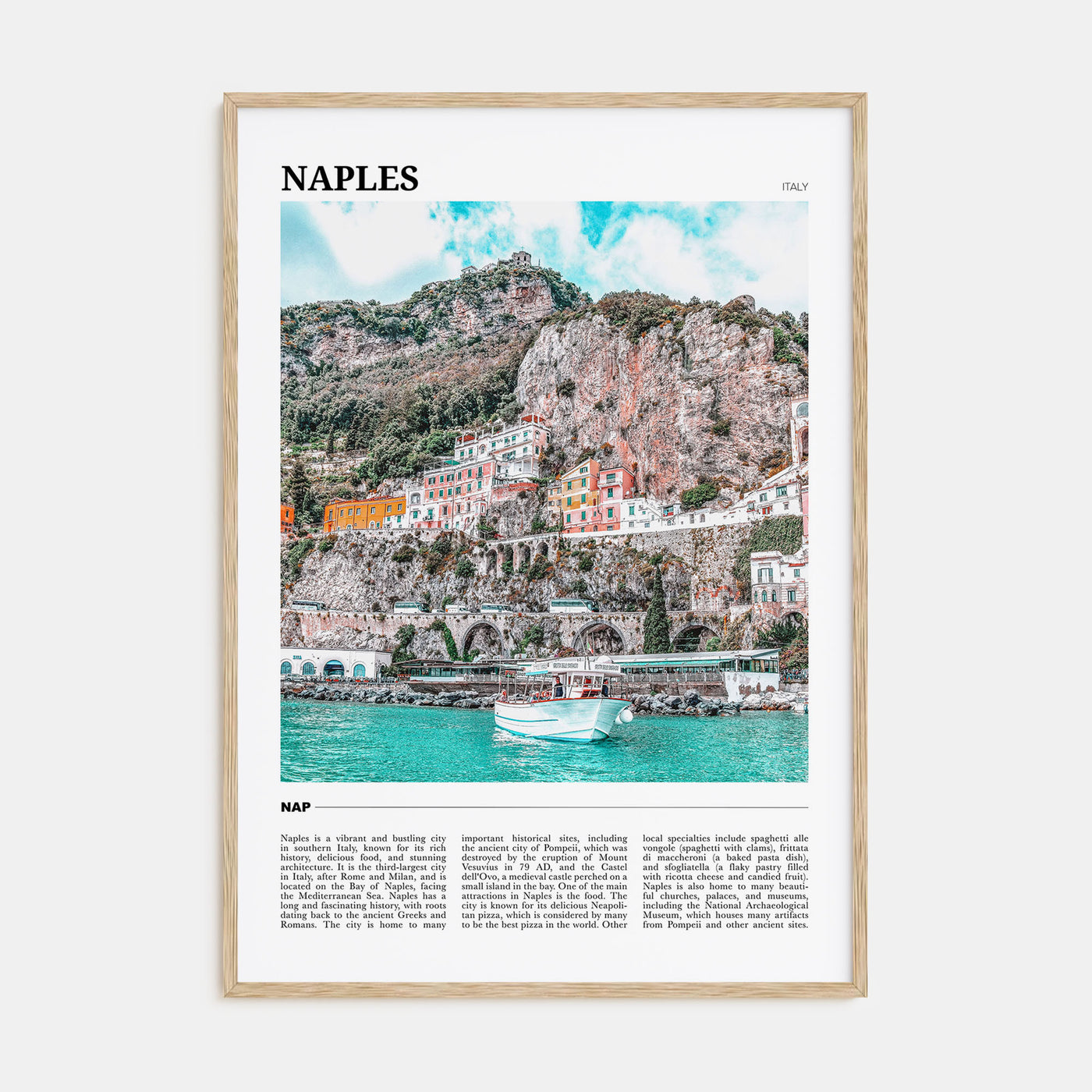 Naples, Italy Travel Color No 1 Poster
