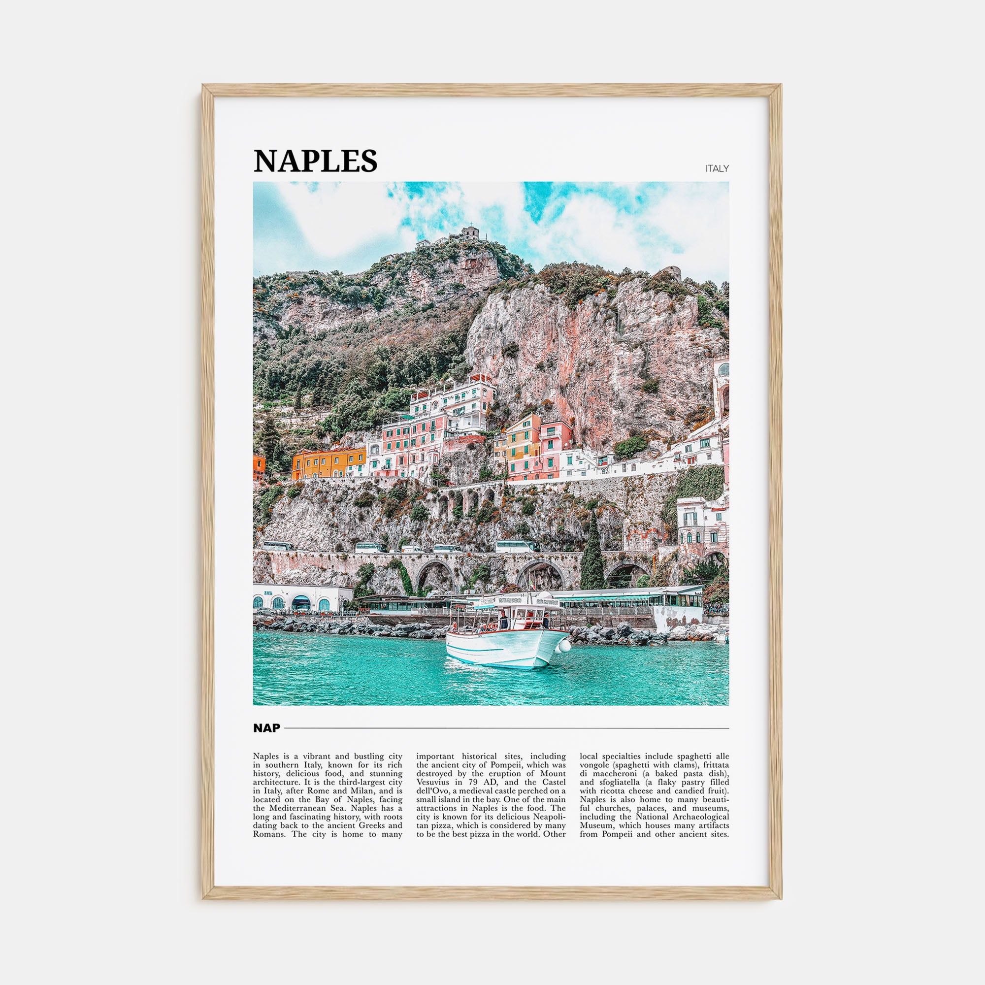 Naples, Italy Travel Color No 1 Poster