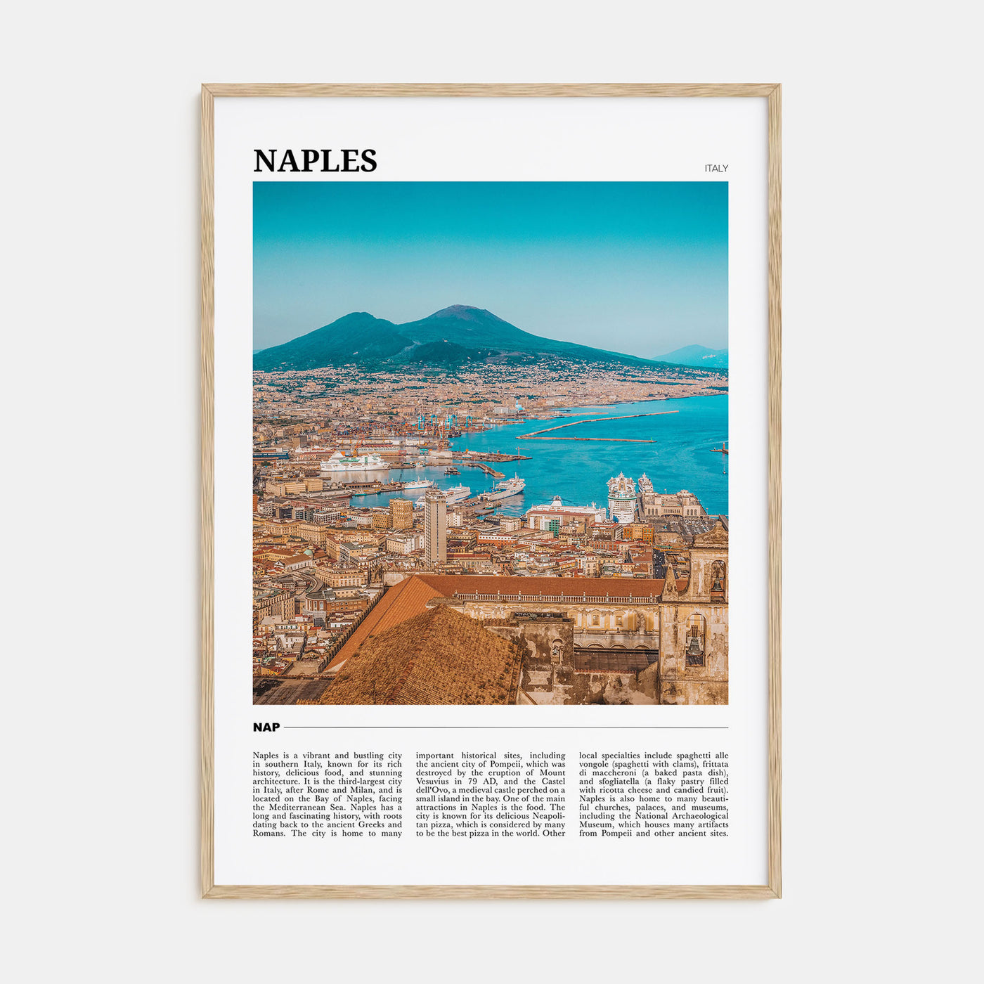 Naples, Italy Travel Color No 2 Poster