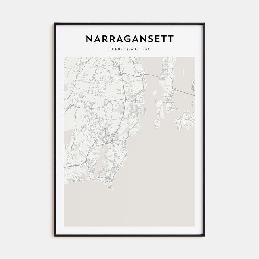 Narragansett Map Portrait Poster