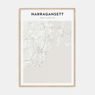 Narragansett Map Portrait Poster