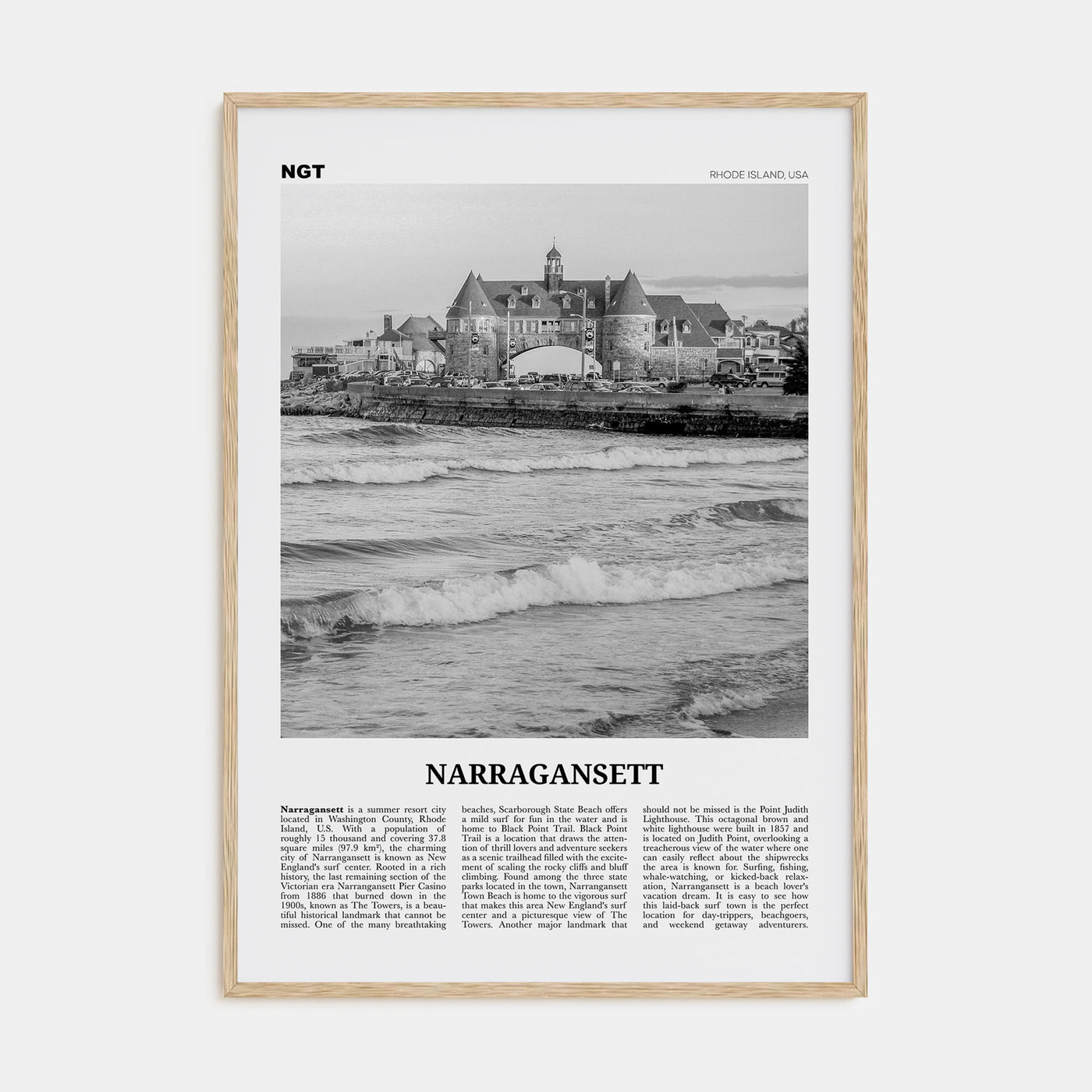 Narragansett Travel B&W No 2 Poster
