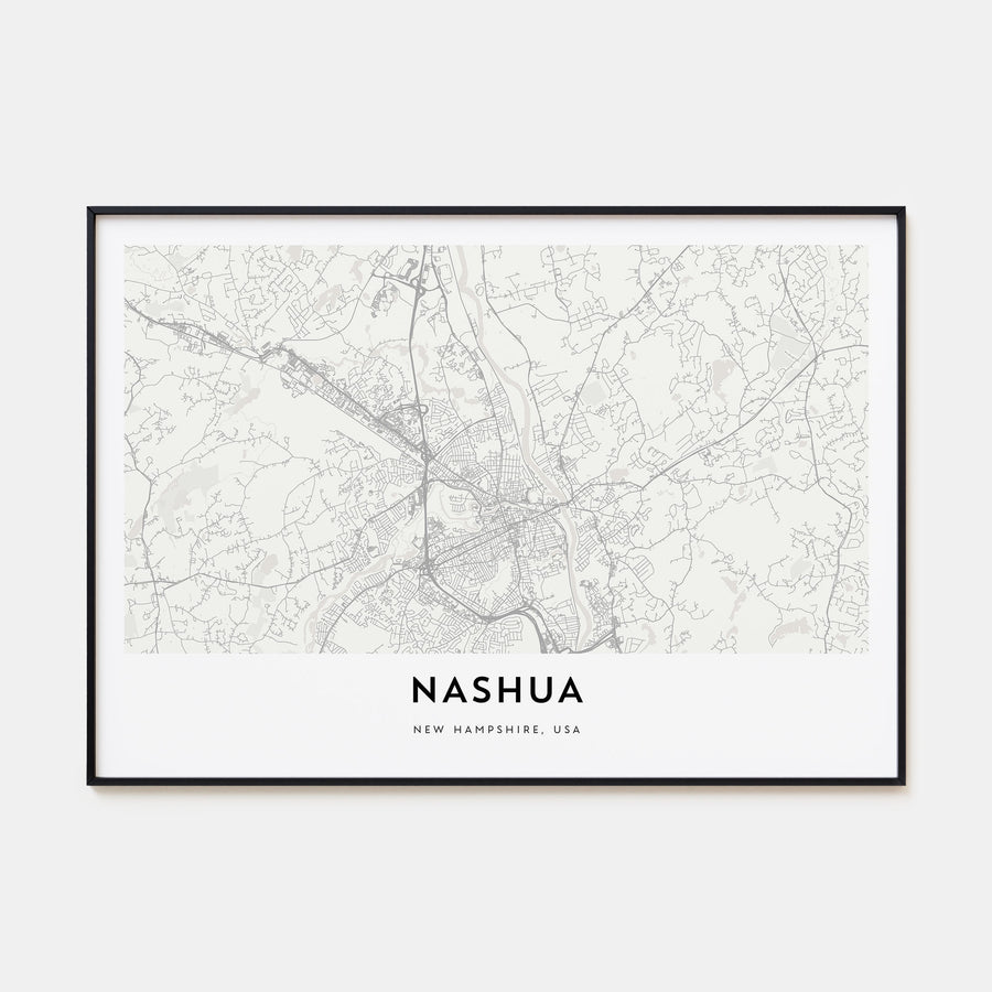 Nashua Map Landscape Poster