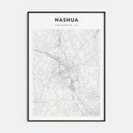 Nashua Map Portrait Poster
