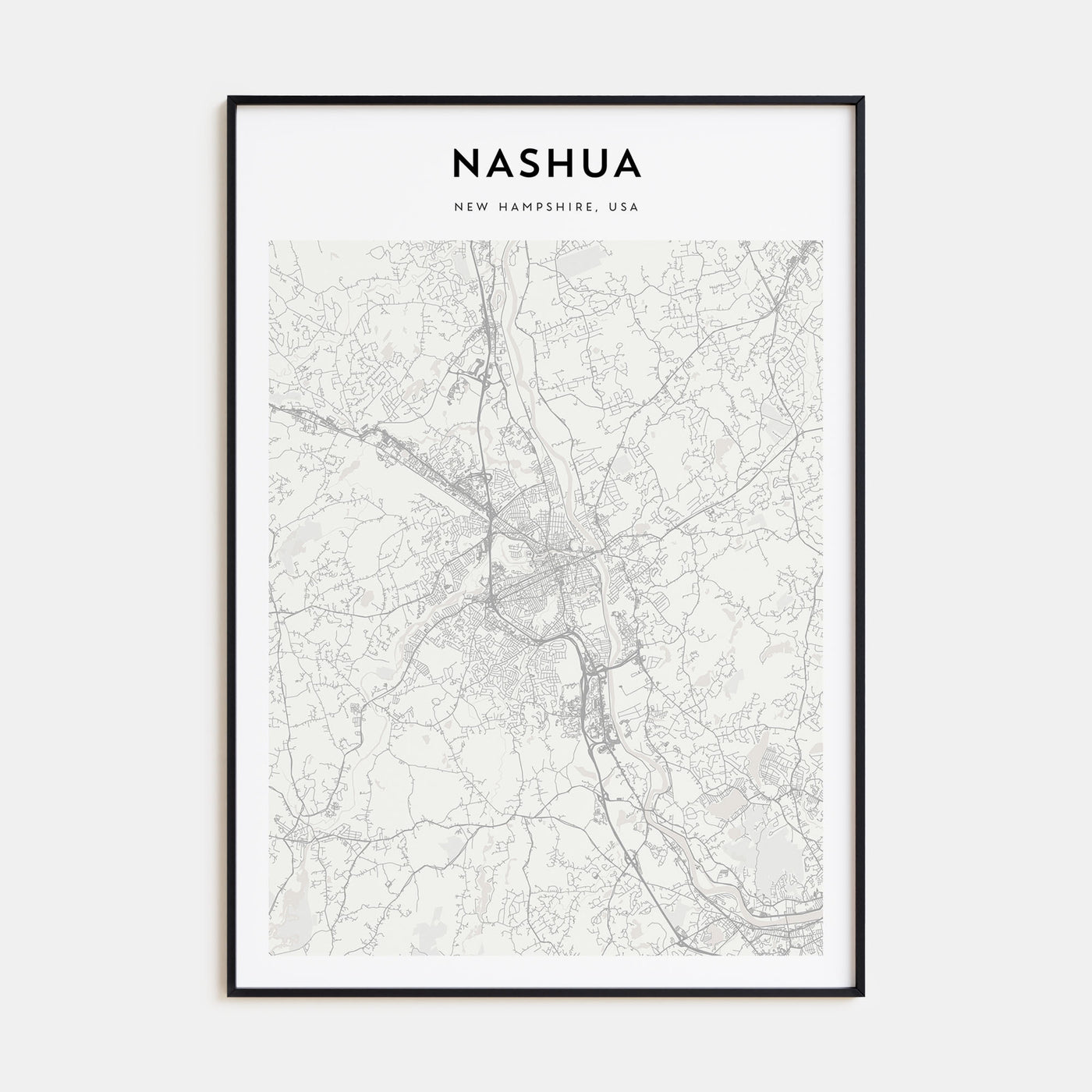 Nashua Map Portrait Poster