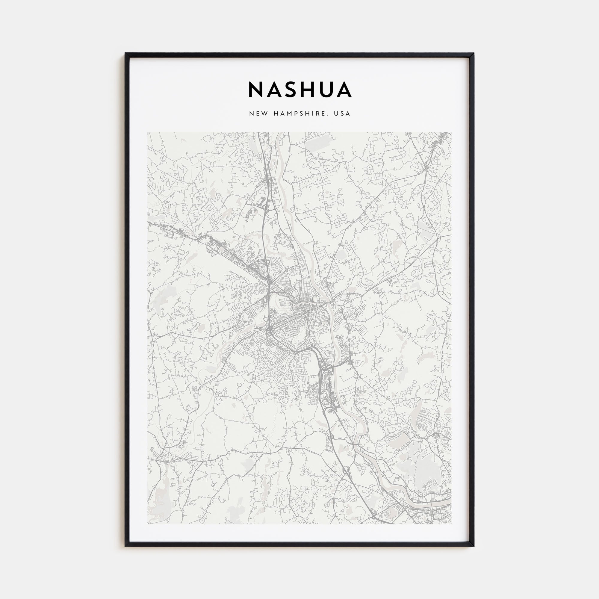 Nashua Map Portrait Poster