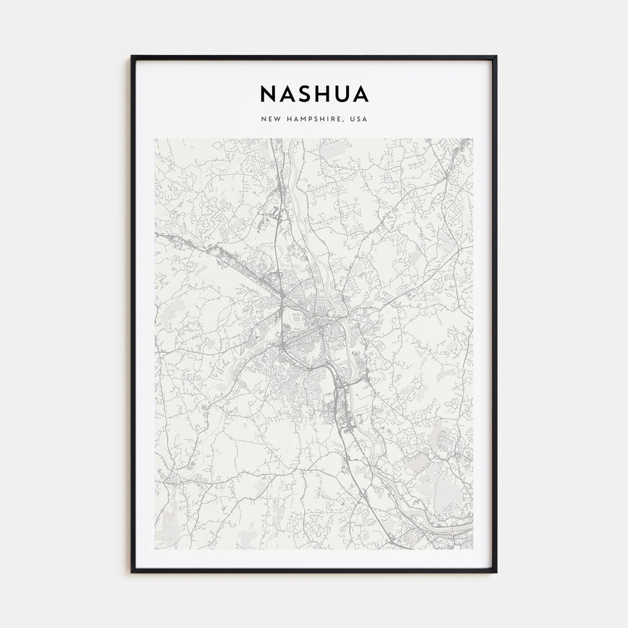 Nashua Map Portrait Poster