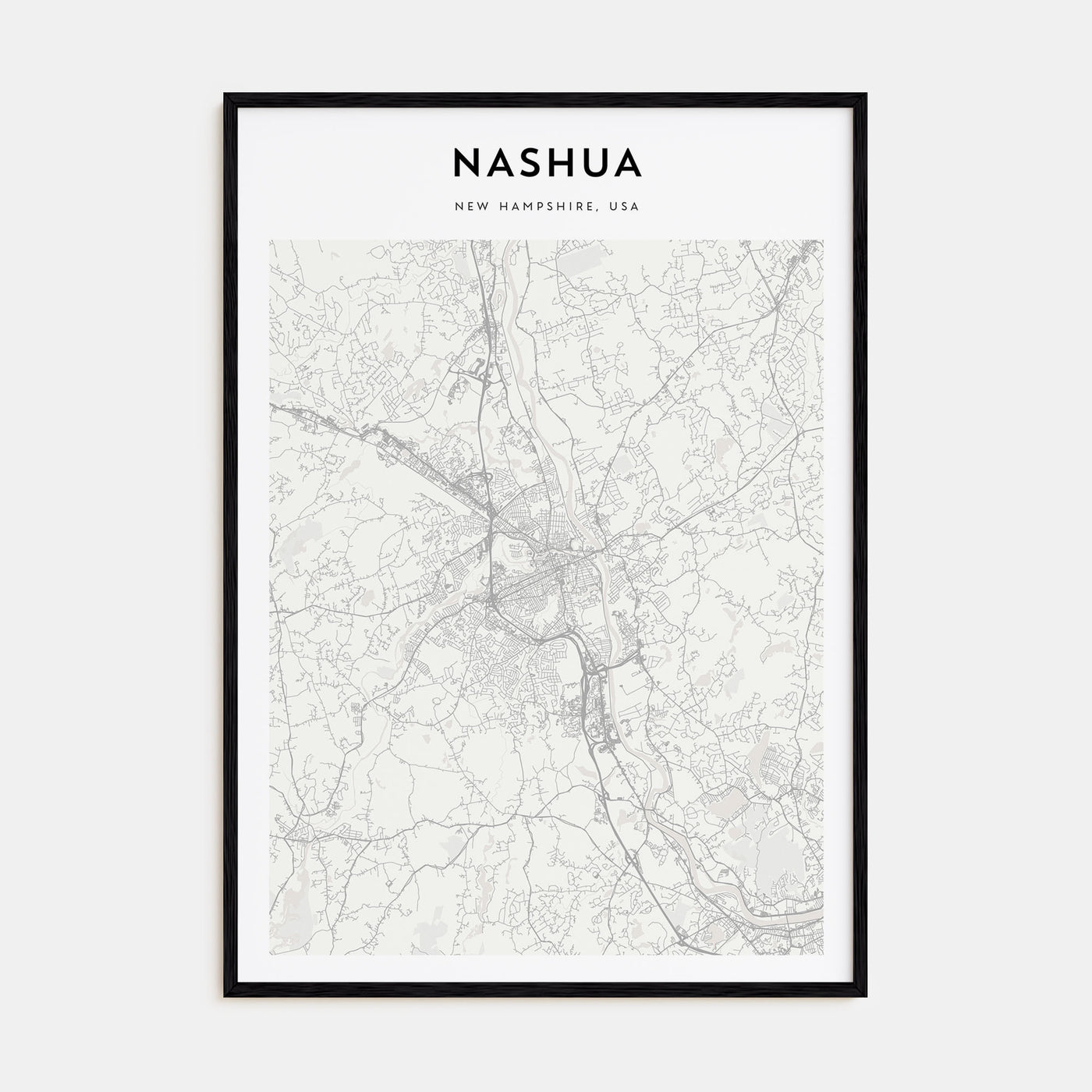 Nashua Map Portrait Poster