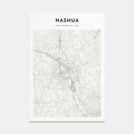Nashua Map Portrait Poster