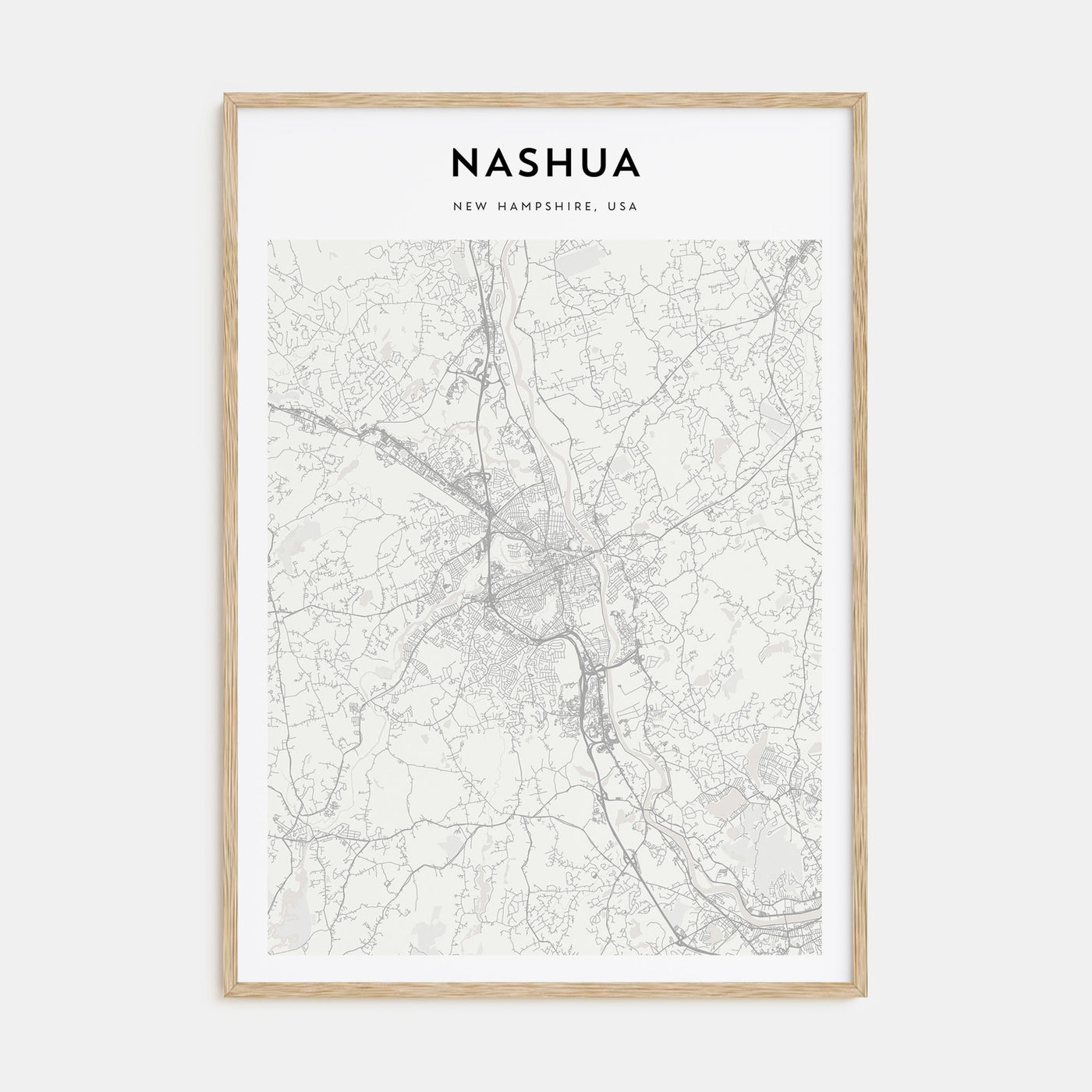 Nashua Map Portrait Poster