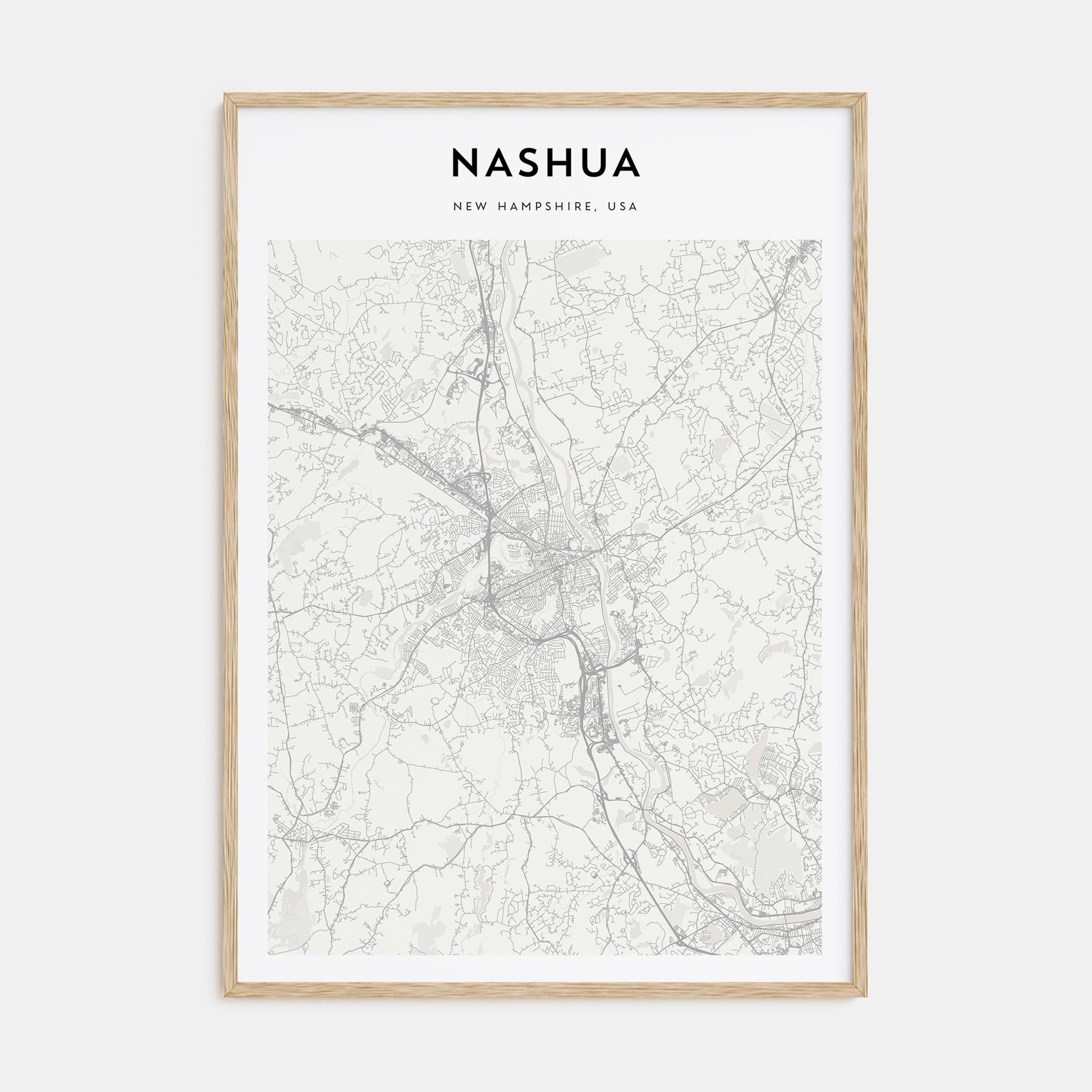 Nashua Map Portrait Poster