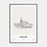 Nashville Drawn Poster