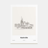 Nashville Drawn Poster