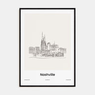 Nashville Drawn Poster