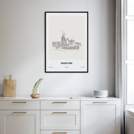 Nashville Drawn Poster